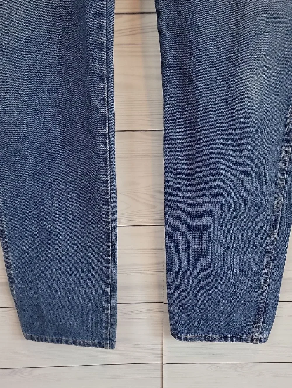 Wrangler Blue Denim Jeans Straight Leg Cotton Mens Size 34 X 36